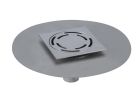 siphon de sol inox sort.Vert avec platine GE50mm 150x150 ø50 mm trous oblongs poli 3 Kn