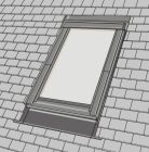 Raccord sur toiture - EDP MK08 0000 pour petites tuiles plates - pose traditionnelle - larg. 78cm x haut. 140cm Gris
