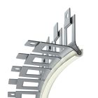 Profilé d'angle extérieur cintrable en acier galvanisé perforé noir enduit de 15mm avec jonc - long. 3,00m