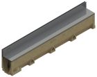Caniveau en béton polymère avec couverture à fente en acier galvanisé haut. 65mm - ACO SELF 100 - long. 1m x larg. 100mm x haut. 145mm - classe A15