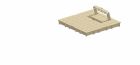 TAMPON AVEC POIGNE 20x20 sable