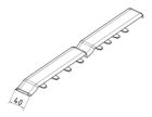JONCTION DURASID 7039 QUARTZ GRIS Long 0,333 M, Haut  12 mm, Larg 48 mm