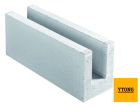 Bloc beton cellulaire de chainage horizontal COMPACT 20 TU - long. 62,5cm x haut. 25cm x ep. 20cm - R = 1,83
