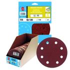 6 DISQUES VELCRO 8 TROUS D.125 GR 40