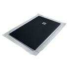 RECEVEUR 140 x 90 cm noir resine imitation pierre - siphon carre