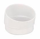 SECTEUR DE COUDE MALE/FEMELLE 15° DIAMETRE 80 BLANC - USR1GTB
