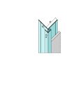 Cornière d'angle sortant en aluminium anodisé avec recouvrement pour plaque - long. 3,00m x ep. 8,5mm