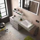 Plan de toilette COMPAKT 46 de 1601 à 1800 mm.  vasque semi encastre CIMENT