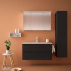Meuble MONTERREY 1000 2 tiroirs métalliques BLACK VELVET 997 x 540 x 450 mm