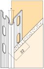 Protège angle PVC perforé renforcé angle vif pour cloisons traditionnelles lg. 250cm