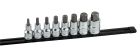 JEU DE 8 DOUILLES TOURNEVIS 1/2 TAILLE 6 A 19 SUR RACK