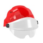 Casque - Orizon rouge visiere blanche avec lunette - Taille unique
