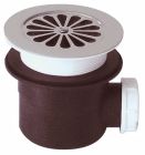 BB203 - Bonde de douche plastique Ø90 - Sortie à coller Ø40 ou à visser 40/49 - Pour receveur grès, acier ou acrylique avec trou Ø90 - Grille et tasse de bonde démontables à la main pour un entretien facile.
