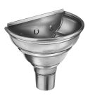CUVETTE 1/2 RONDE FACE ZINC NATUREL D80 mm