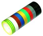 LOT DE 10 ROULEAUX PVC ADHESIFS MULTICOLORES