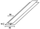PROFILE DE RACCORD SABLE Long 6 M, Larg 45 mm, Haut 10 mm