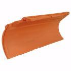 Rive ronde individuelle gauche à emboîtement terre cuite Méridionale Rouge - long. 45,5 cm x larg. 13,5 cm
