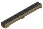 Caniveau en béton polymère avec grille caillebotis en acier galvanisé - ACO SELF 100 - long. 1m x larg. 98mm x haut. 95mm - classe B125