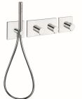 facade triverde horizontal thermostatique 2 sorties + douchette