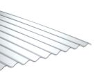 Plaque ondulée petite onde polycarbonate PO 1112 - 76 x 18 - 2,50 m x 1,12 m -  Epaisseur : 0,8 mm  - Cristal