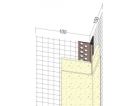 Cornière PVC pré-entoilée avec repère d'enduit - long. 2,50m x trame 100mm x 100mm x ep. 6mm