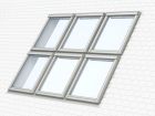 Raccord sur toiture - EDL + EKL7J EKL MK08 S0125 pour combinaison de fenêtres - pour ardoises - larg. 78cm x haut. 140cm Gris