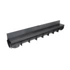 Caniveau à fente en polypropylène + 2 couvercles à emboîter - long. 1m x larg. 130mm - CANIV PP l100 H.110 + 2 COUV F