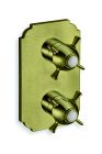 facade externe chambord laiton thermostatique 2 sorties vieux bronze