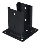 PIED DE POTEAU POUR BOIS RAINURE 9 X 9 HT 150 NOIR Bte de 10