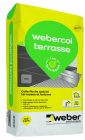 Colle fibree pour terrasses et balcons WEBERCOL TERRASSE gris sac 25kg