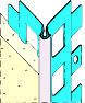 Corniere d'angle perforee en acier galvanise pour enduit exterieur blanc - long. 2,50m x ep. 10mm