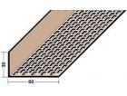 Profile de ventilation en L, perforation rectangulaire Section ventilation 291 cm2 / ml Brun Longueur 2,50m