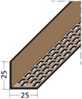 Profile de ventilation en L, perforation rectangulaire Section ventilation 112 cm2 / ml Rouge Longueur 2,50m