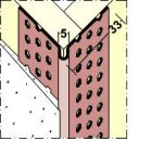 Corniere PVC Aile de 33mm Blanc Longueur 3,05m