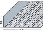 Profile de ventilation en L, perforation rectangulaire Section ventilation 393 cm2 / ml Noir Longueur 2,50m