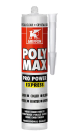 Colle de montage sans solvants POLY MAX PRO POWER EXPRESS crystal clear - cartouche de 300g
