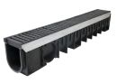 Caniveau avec 2 grilles polyamide - long. 1m x larg. 100mm - classe C250