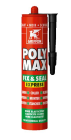 Colle de montage et mastic d etancheite POLY MAX FIX & SEAL EXPRESS noir - cartouche de 425g