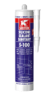 Mastic silicone sanitaire S-100 blanc - cartouche de 300ml