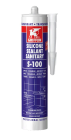 Mastic silicone sanitaire S-100 transparent - cartouche de 300ml