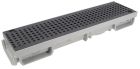 Caniveau bas en PVC avec grille piscine anthracite - long. 0,5m