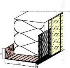 Profile de depart PVC pre-entoile - long. 2m x ep. 100mm
