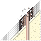 Joint de fractionnement pre-entoile - long. 2,50m x trame 100mm x 100mm x ep. 6mm