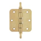 Charnière à billes acier laitonné bout rond 75x75mm-blister x3