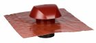 CHAPEAU VENTILATION COLLERETTE ETANCHEITE D 125 ROUGE     - VVE12R