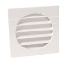 GRILLE EXTERIEURE POUR TUBE  DIAMETRE 125 AVEC ANTI INSECTE BLANC   - GETM12B