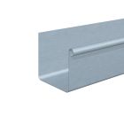 Gouttière carrée B14 sans pince 4000 x 333 x 0.65 mm - zinc - prePATINA clair