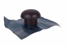 CHAPEAU VENTILATION MARRON AVEC COLLERETTE ETACHEITE  40X33 DIAMETRE 100M     - CDT10M