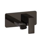 lavabo mural quadri s plaque saillie 22.5 cm chrome noir ex qs268