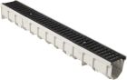 Caniveau de drainage en composite armé de fibres de verre avec grille - MEAFLUID100 - long. 1m x larg. 136mm x haut. 127mm - classe B125